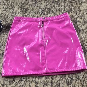 Pink Leather skirt